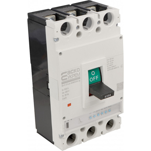 Силовой автоматический выключатель Аско-Укрем UTrust 400M/630А 3P (A0010260006) - фото №1