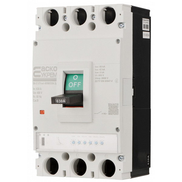Силовой автоматический выключатель Аско-Укрем UTrust 400M/630А 3P (A0010260006) - фото №3
