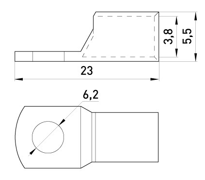 Медный кабельный наконечник E.Next е.end.stand.sc.6 (s040015) - фото №1