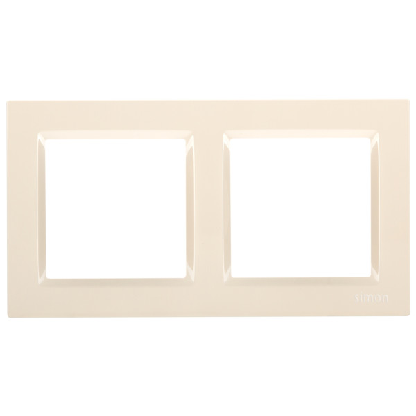 Рамка двойная горизонтальная Simon 10 кремовая