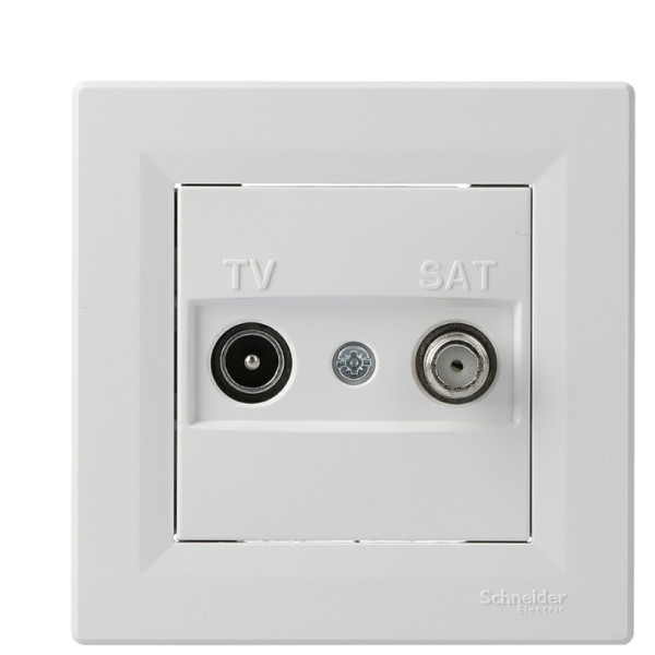 Розетка TV-SAT оконечная белая Asfora, EPH3400121