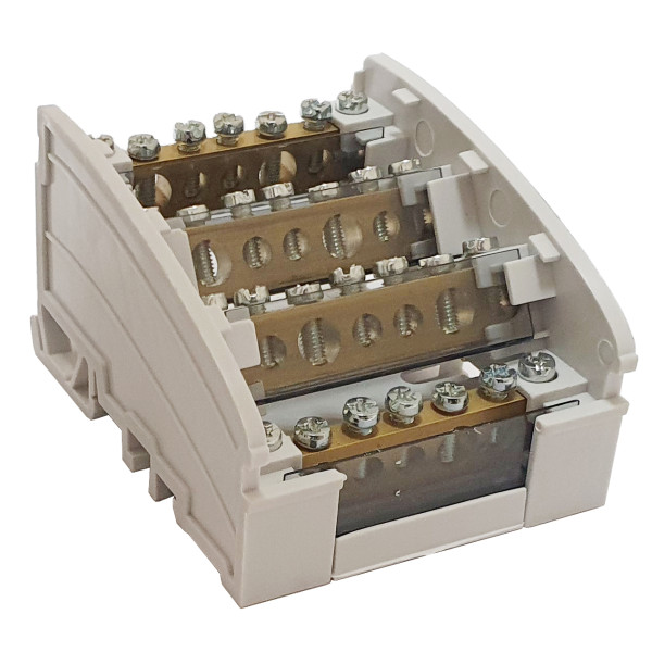 Распределительный клеммный блок Sez E.4076 4х7 160А/500V - фото №1