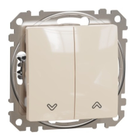 Кнопковий вимикач Schneider Electric Sedna Design & Elements для жалюзі бежевий SDD112114