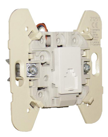 Механизм розетки телефонной RJ11 цвет белый LOGUS 90, 21251 SBR