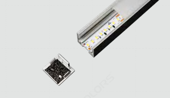 LED-профіль врізний COLORS 2,5 метра (LS1010_2,5(black))