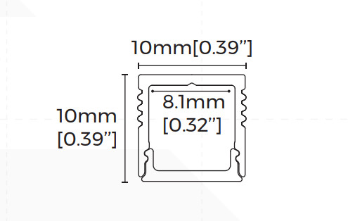 LED-профіль врізний COLORS 2,5 метра (LS1010_2,5(black)) - фото №1