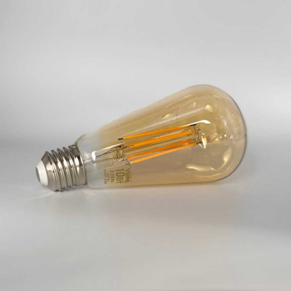 Лампа LED FILAMENT ST64 10W E27 2200K VIOLUX ( 836012 ) - фото №1