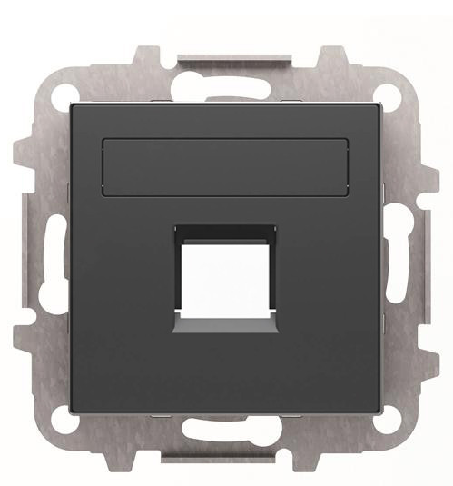 Центральная плата ABB Sky 8518.1 NS с суппортом (черный бархат)