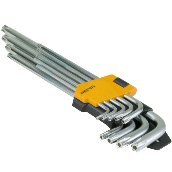 Комплект удлиненных ключей Tolsen (20057) Torx Т10-Т50 (9шт) - фото №1