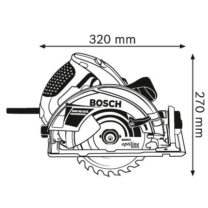 Циркулярна пилка Bosch GKS 65 GCE - фото №1
