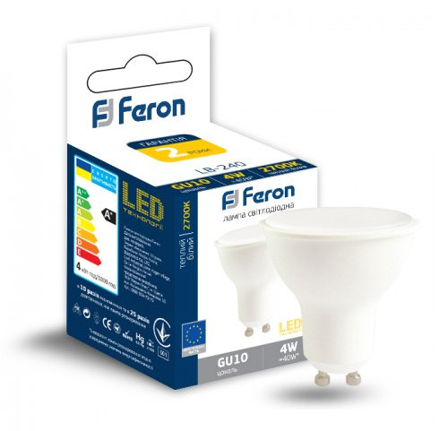 Світлодіодна лампа Feron 5232 LB-240 4Вт 2700К MRG GU10 - фото №1