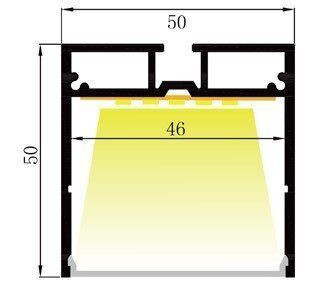 LED-профиль подвесной LP5050C с рассеивателем, 2 метра - фото №3