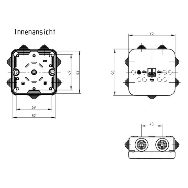 Наружная разветвительная коробка Spelsberg HP 90 (sp32599001) IP55 - фото №11