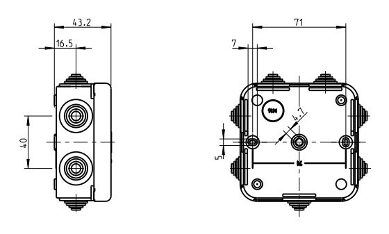 Наружная разветвительная коробка Spelsberg HP 90 (sp32599001) IP55 - фото №12