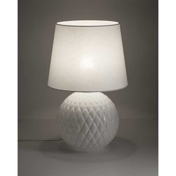 Настільна лампа TK Lighting 16046 Santana E27 1x15W IP20 біла - фото №1