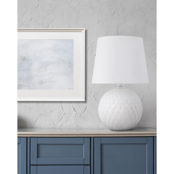 Настільна лампа TK Lighting 16046 Santana E27 1x15W IP20 біла - фото №2