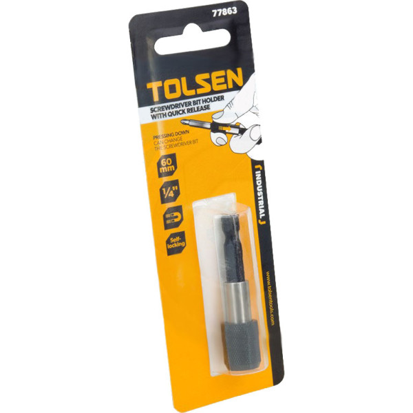 Держатель бит Tolsen (77863) 1/4"х60мм с фиксатором - фото №5