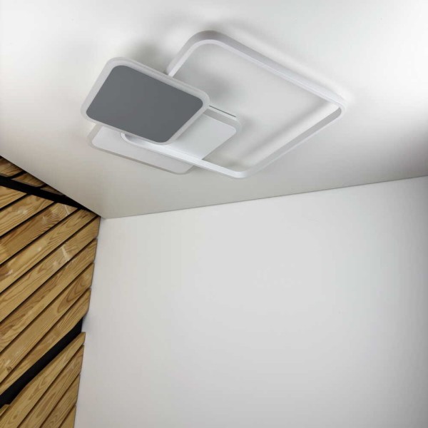 Світильник LED smart TRIO+пульт 80W 3000-6000K IP20 квадрат ( 220375 )