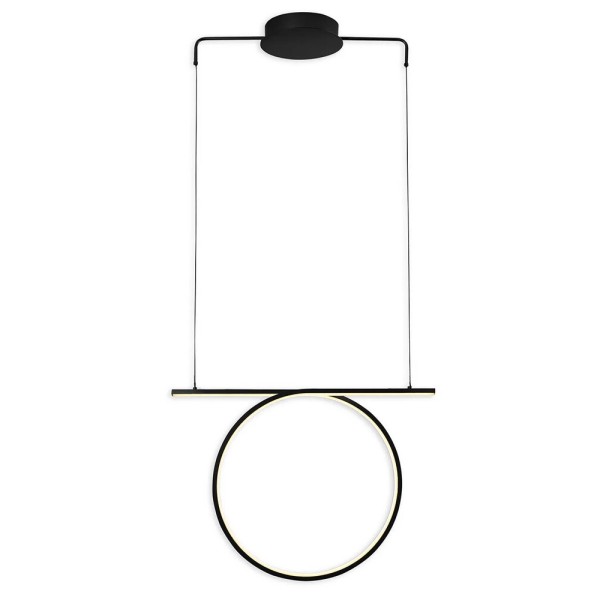 Подвесной светильник, люстра Goldlux 334039 Odetta LED 1x30W 4000K 3750Lm IP20 черный