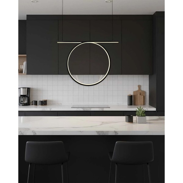 Подвесной светильник, люстра Goldlux 334039 Odetta LED 1x30W 4000K 3750Lm IP20 черный - фото №2