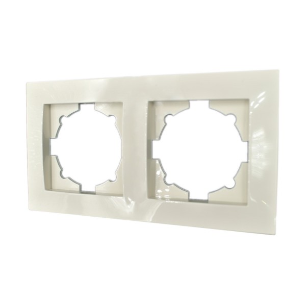 Рамка ELBI VEGA кремовая 2-на (510-010300-226) - фото №1