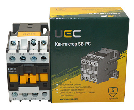 Контактор UEC SB-РC-018 18А 24В/АС3 1NO (PC1-SB-018-24-10) - фото №1