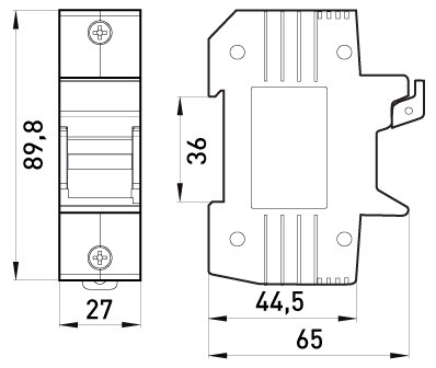 Держатель предохранителя E.Next e.fuse.1451.h1 на DIN-рейку 14х51 1р 63А (i0300004) - фото №3