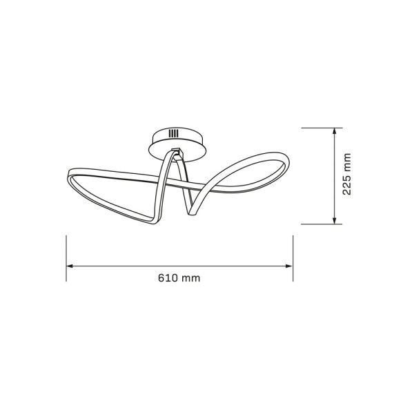 Люстра Goldlux 331830 Flavia LED 1x33W 4000K 5000Lm IP20 черная - фото №4