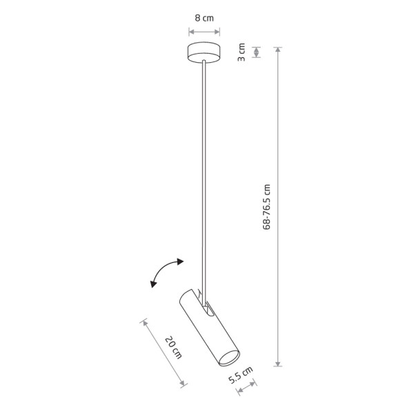 Светильник поворотный, спот Nowodvorski 6503 Eye Super GU10 1x10W IP20 черный - фото №2