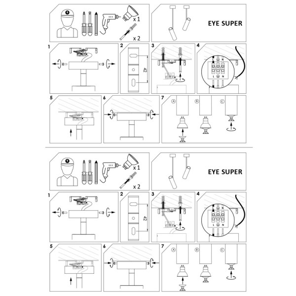Светильник поворотный, спот Nowodvorski 6503 Eye Super GU10 1x10W IP20 черный - фото №3