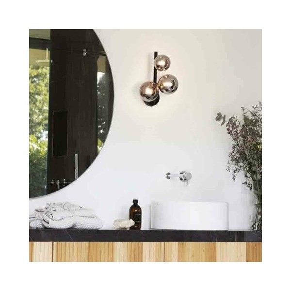 Бра, настінний світильник Ideal Lux 271439 Perlage Ap3 Nero G9 15W IP20 - фото №1