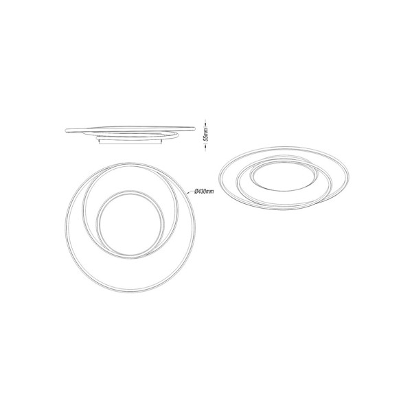 Люстра Zuma Line 5905316693111 Zephyra LED 1x12.5W 3000K 1800Lm IP20 черная - фото №1