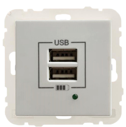 Розетка Logus 45439 TGE USB Charger type «A» 2А (лед)