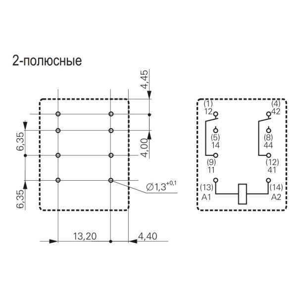 Миниатюрное реле Schrack PT270730 230В AC 12А - фото №2