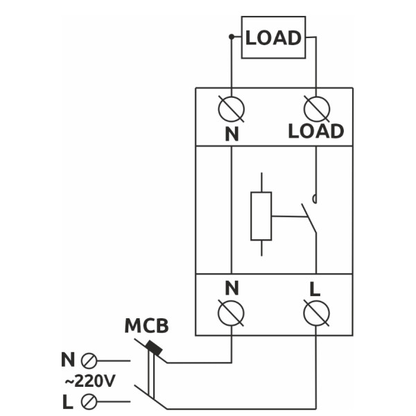Однофазне реле контролю напруги та струму Promfactor FRVA1S-63A - фото №1