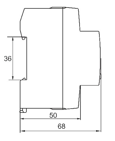 Однофазне реле контролю напруги та струму Promfactor FRVA1S-63A - фото №3