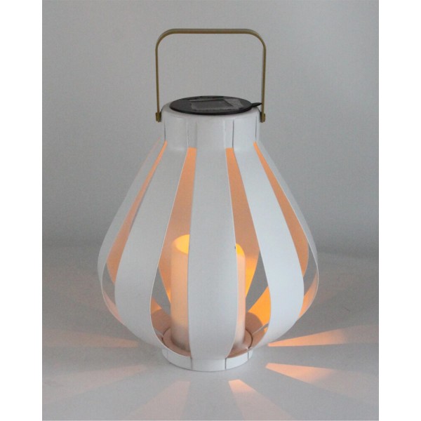 Вуличний світильник на сонячній батареї Goldlux 313232 Ahobro LED 1600K IP44 білий - фото №1