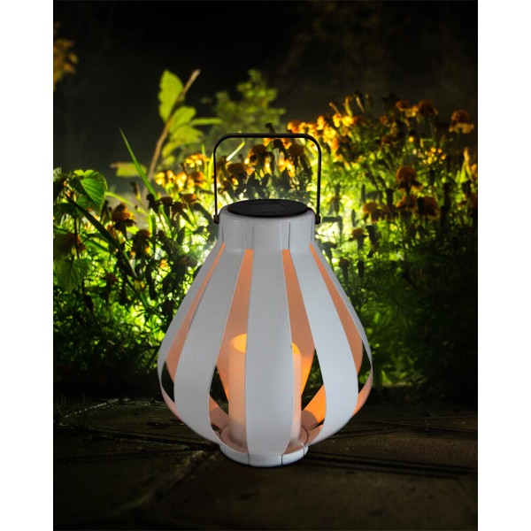 Вуличний світильник на сонячній батареї Goldlux 313232 Ahobro LED 1600K IP44 білий - фото №3