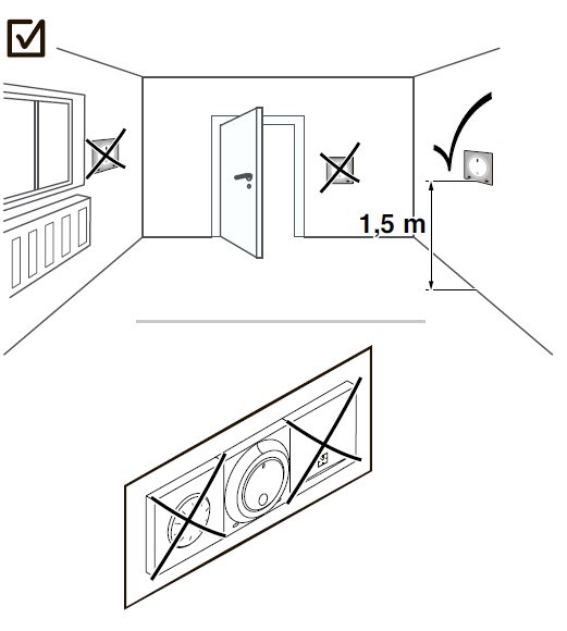 Кімнатний термостат Schneider Electric NU350118 із вбудованим датчиком 8А (білий) - фото №3
