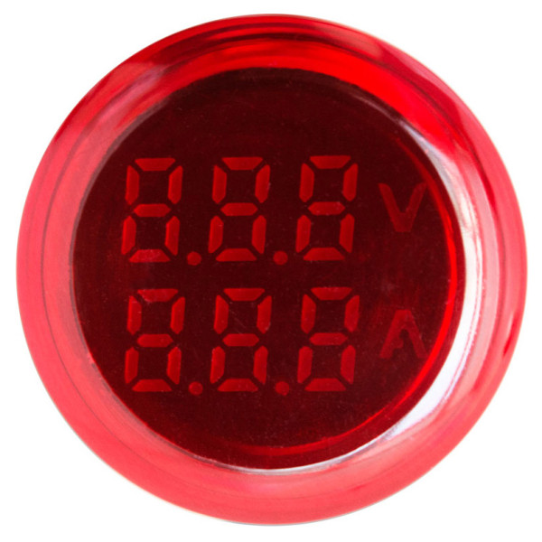 Індикатор напруги і струму E.Next e.ad22.va Ø22мм 50-500В 5-100 А (s009039) - фото №1
