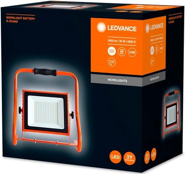 Акумуляторний LED прожектор Ledvance LED WORKLIGHT BATTERY 30ВтR-ST 4х1 - фото №2