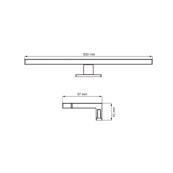 Светильник подсветка для зеркала Goldlux 328557 Milos Led 30 1x5W 4000K 520Lm IP44 Хром - фото №1