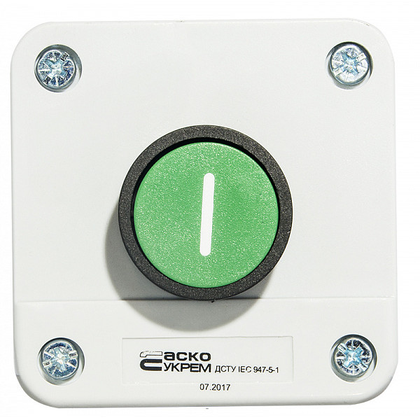 Одномісний пост Аско-Укрем XAL-B102 з кнопкою «Старт» (A0140020041) - фото №2