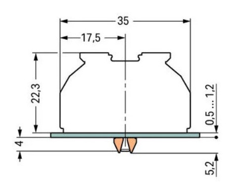 П'ятиконтактна сполучна колодка Wago 862-8505 L3-N-PE-L1-L2 - фото №4