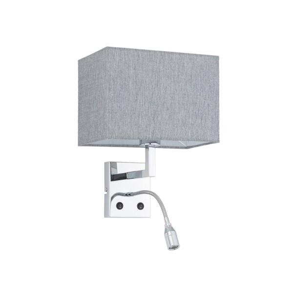 Бра, настенный светильник Nowodvorski 11793 Hotel Mood E27+LED 2x10W+2.2W 4000K IP20 серый