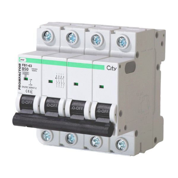 Автоматический выключатель Promfactor CITY FB1-63 4P B 50A 6кА (FB1CIB4050)