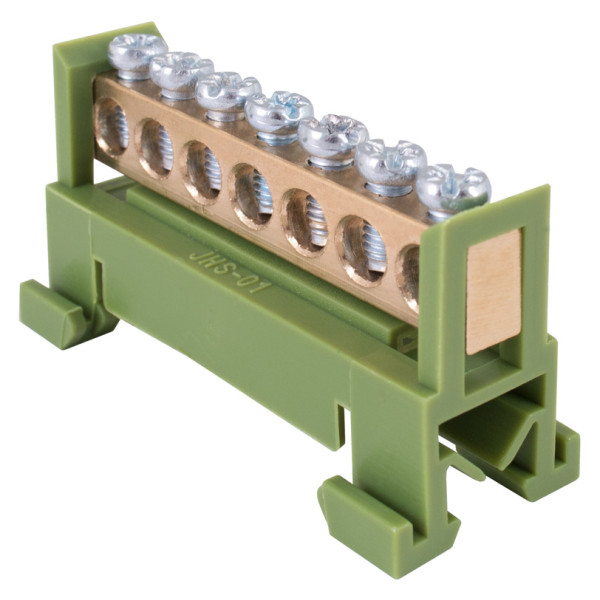 Нулевая шина E.Next e.bs.stand.1.7.green 7 отверстий зеленая (s025006)
