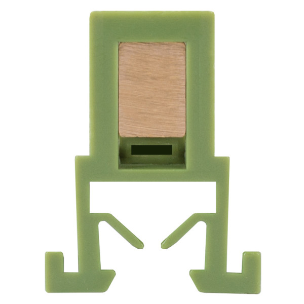 Нулевая шина E.Next e.bs.stand.1.7.green 7 отверстий зеленая (s025006) - фото №1