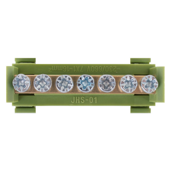 Нулевая шина E.Next e.bs.stand.1.7.green 7 отверстий зеленая (s025006) - фото №3