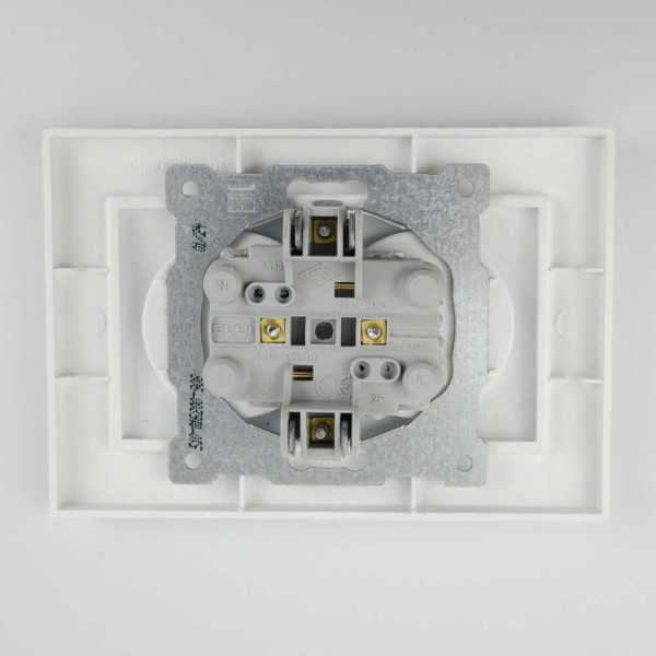 Розетка EL-BI VEGA белый мат 2-я без заземления ( 510-016200-908 / 230-908 ) - фото №3